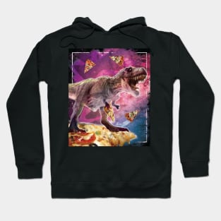 T-Rex on Space Pizza T-Shirt Hoodie